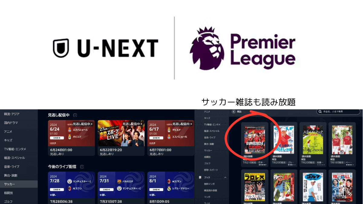 U-NEXTサッカーパック